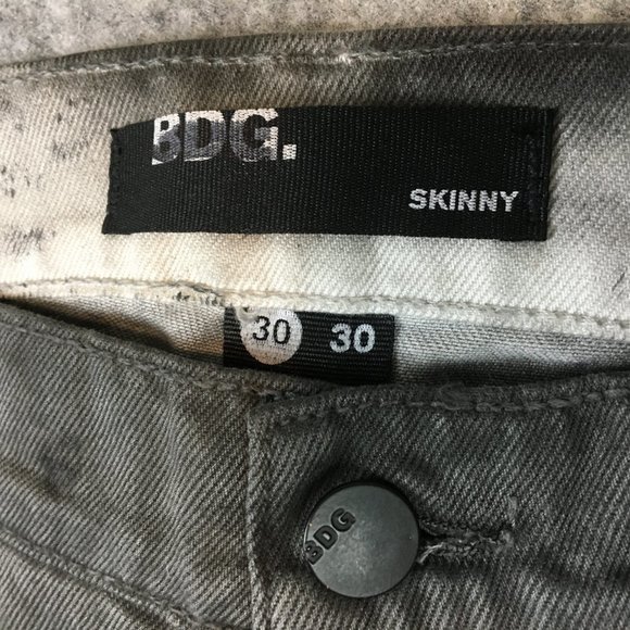 Urban Outfitters BDG Jeans 30x30 Mens Skinny Distressed Faded Black Made USA - Picture 4 of 14